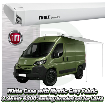 Thule Omnistor 6300 3.25m White Awning Pack+Adapter for Fiat Ducato L2H2 2006+