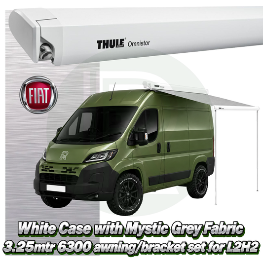 Thule Omnistor 6300 3.25m White Awning Pack+Adapter for Fiat Ducato L2H2 2006+