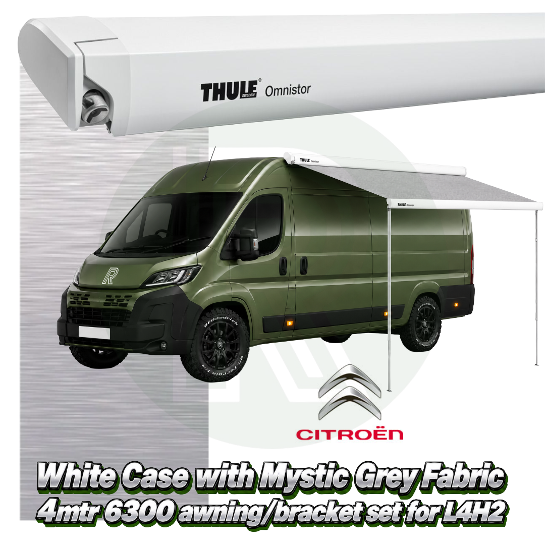 Thule Omnistor 6300 4.00m White Awning Pack+Adapter for Citroen Relay L4H2 2006+