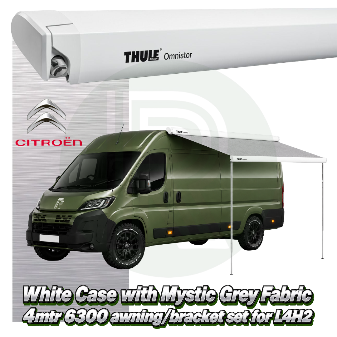 Thule Omnistor 6300 4.00m White Awning Pack+Adapter for Citroen Relay L4H2 2006+