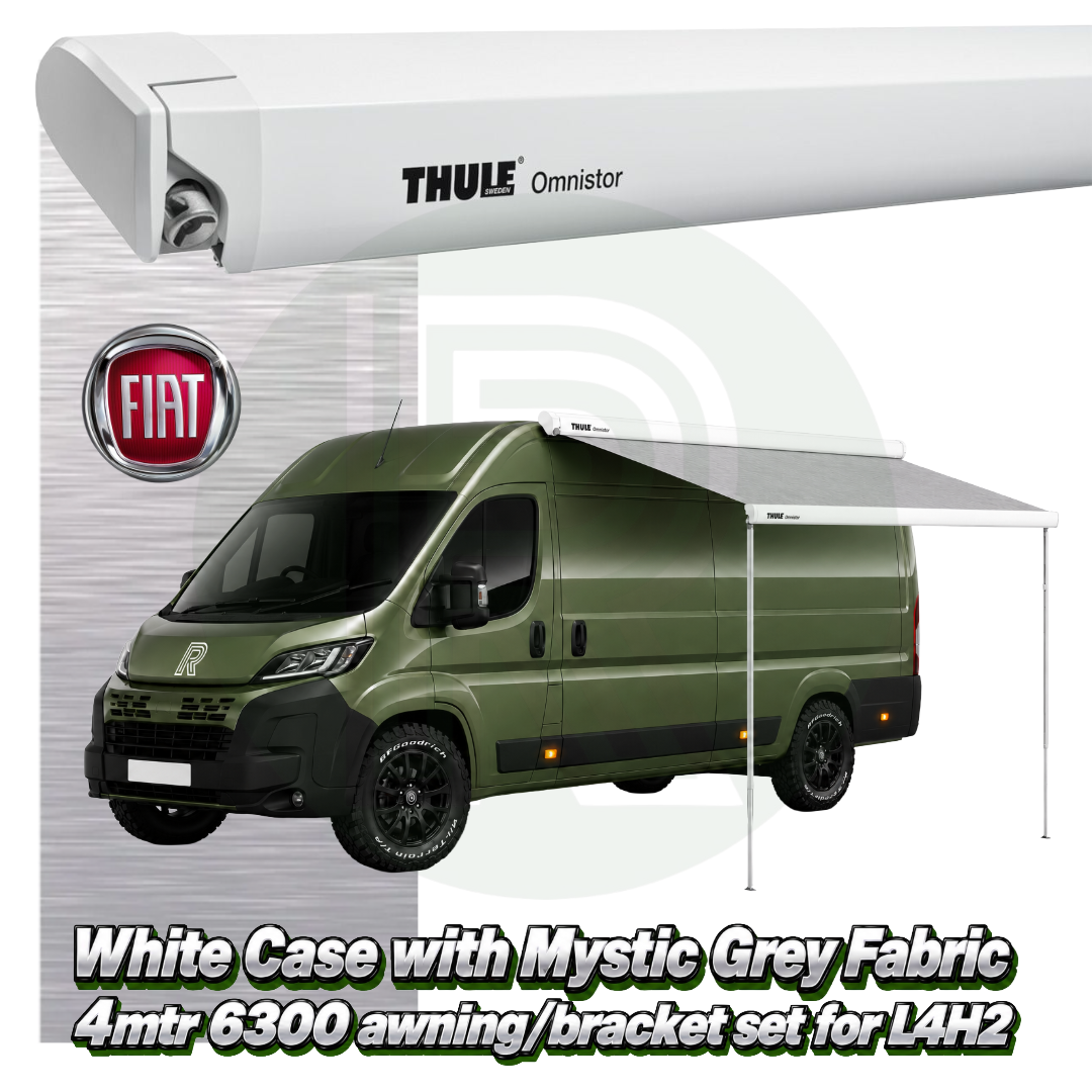 Thule Omnistor 6300 4.00m White Awning Pack+Adapter for Fiat Ducato L4H2 2006+