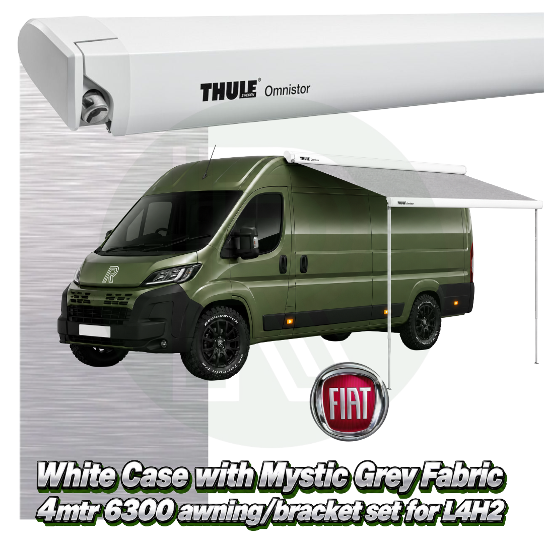Thule Omnistor 6300 4.00m White Awning Pack+Adapter for Fiat Ducato L4H2 2006+