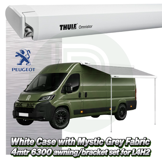 Thule Omnistor 6300 4.00m White Awning Pack+Adapter for Peugeot Boxer L4H2 2006+