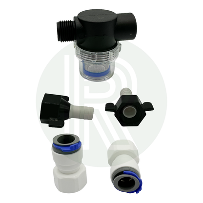 12V Water Pump 20PSI 7L Caravan Campervan Motorhome Filter + Fittings Kit