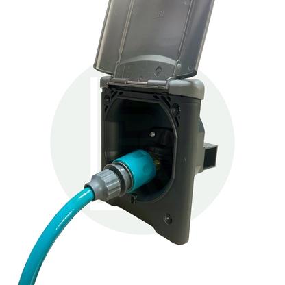 FAWO Mains Water Filler Inlet with Magnetic Flap - Black