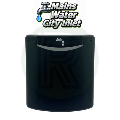 FAWO Mains Water Filler Inlet with Magnetic Flap - Black