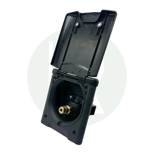 FAWO Mains Water Filler Inlet with Magnetic Flap - Black