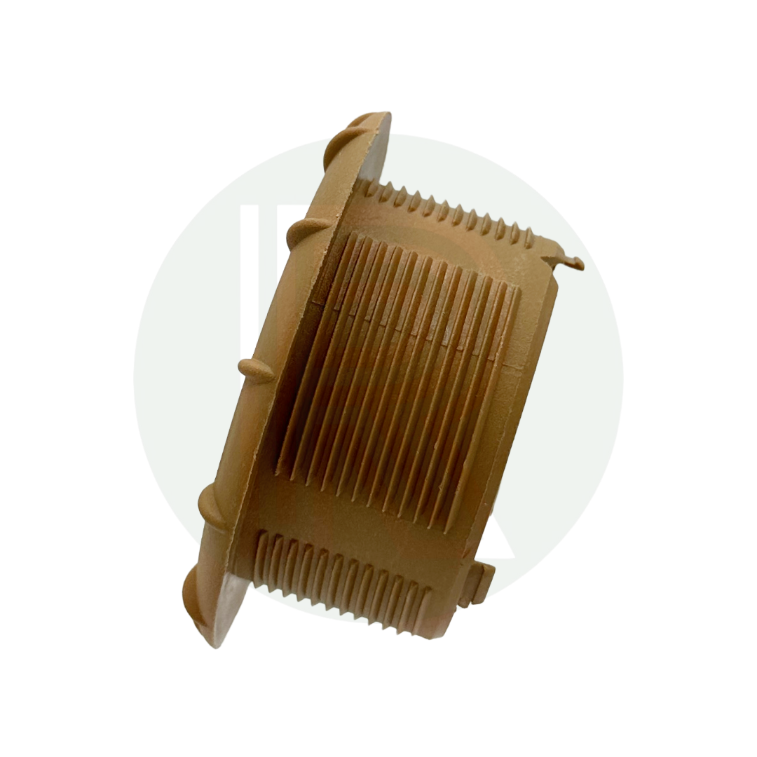 Low profile olive brown heating vent showing minimal surface protrusion