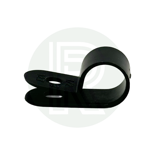 12mm Plastic P Clips - Black