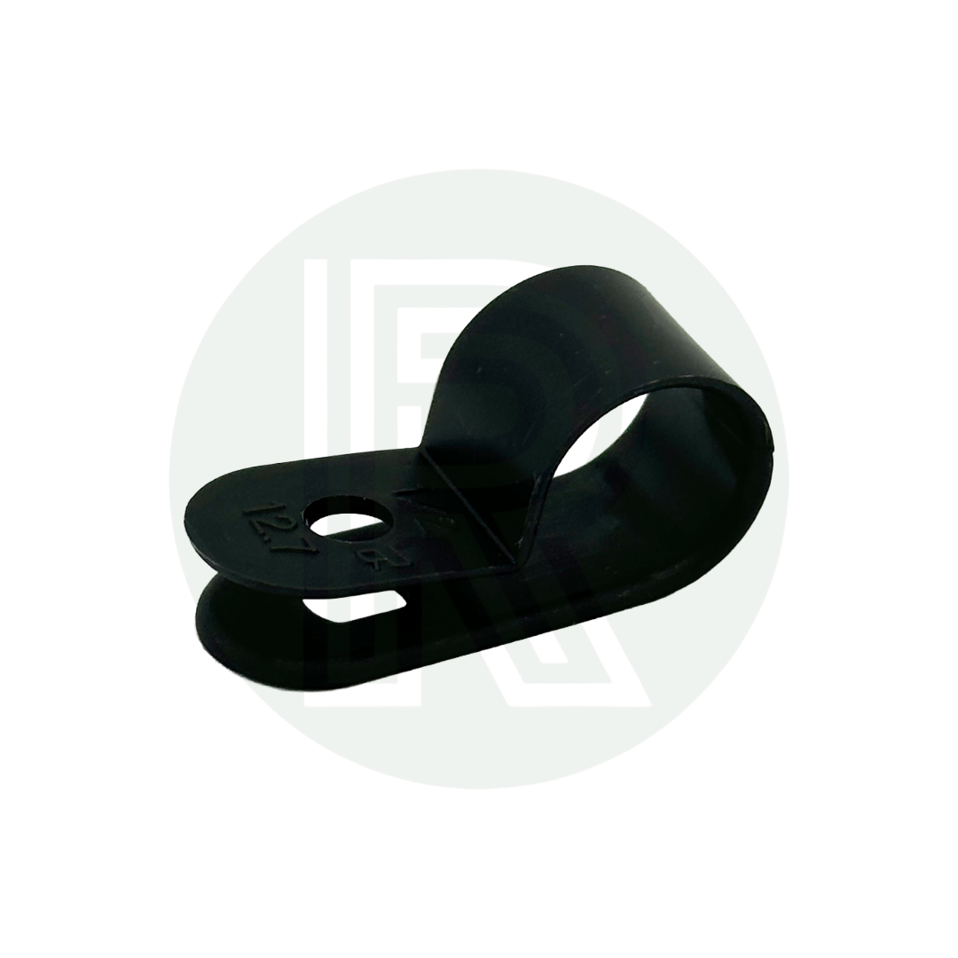 12mm Plastic P Clips - Black