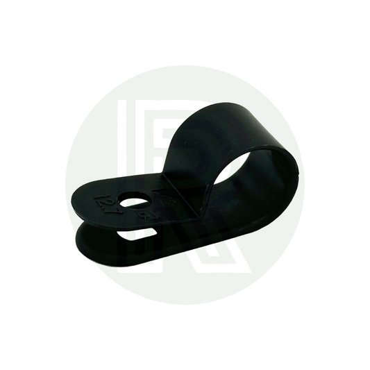12mm Plastic P Clips - Black
