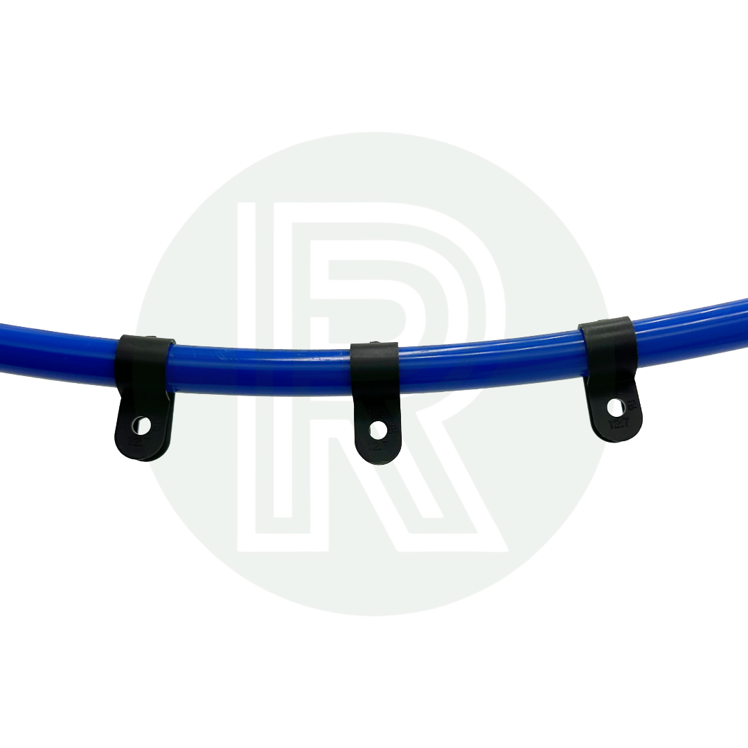 12mm Plastic P Clips - Black