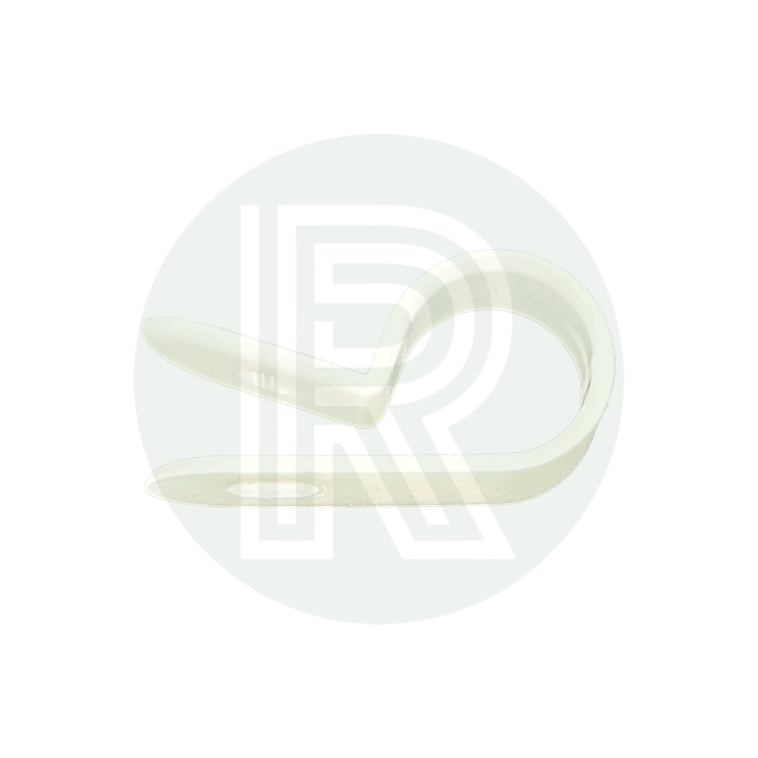 12mm Plastic P Clips - White