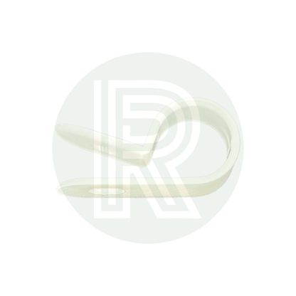 12mm Plastic P Clips - White