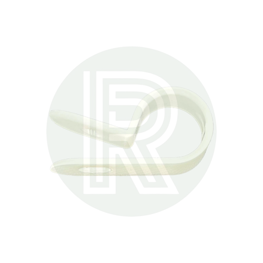 12mm Plastic P Clips - White