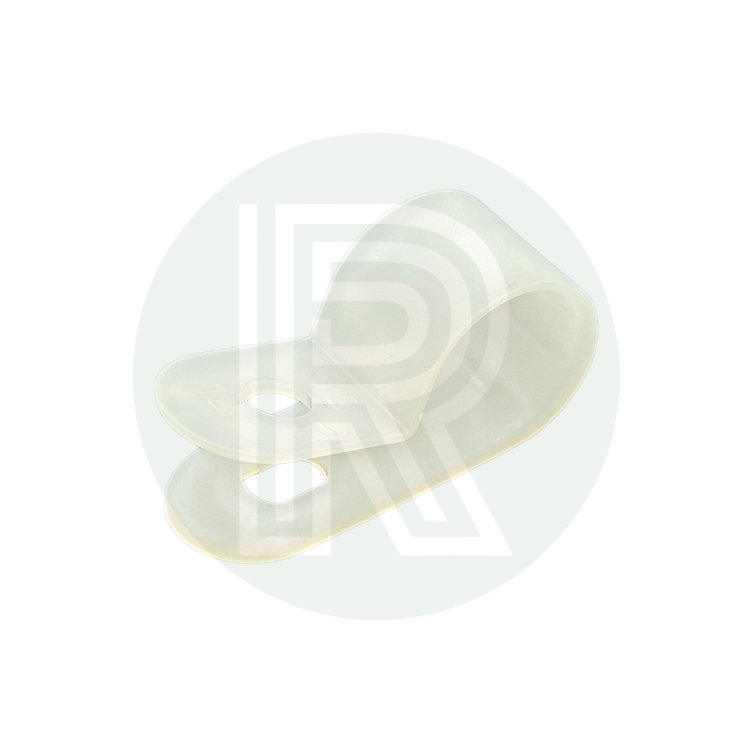 12mm Plastic P Clips - White