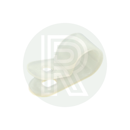 12mm Plastic P Clips - White