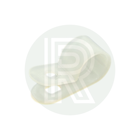 12mm Plastic P Clips - White