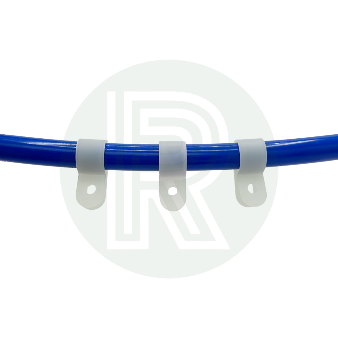 12mm Plastic P Clips - White