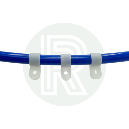 12mm Plastic P Clips - White