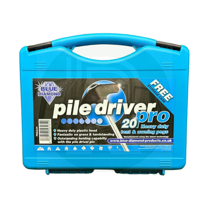 Blue Diamond Pile Drive Pro Pegs (Case Of 20) PEG224 Camping Tent Awning