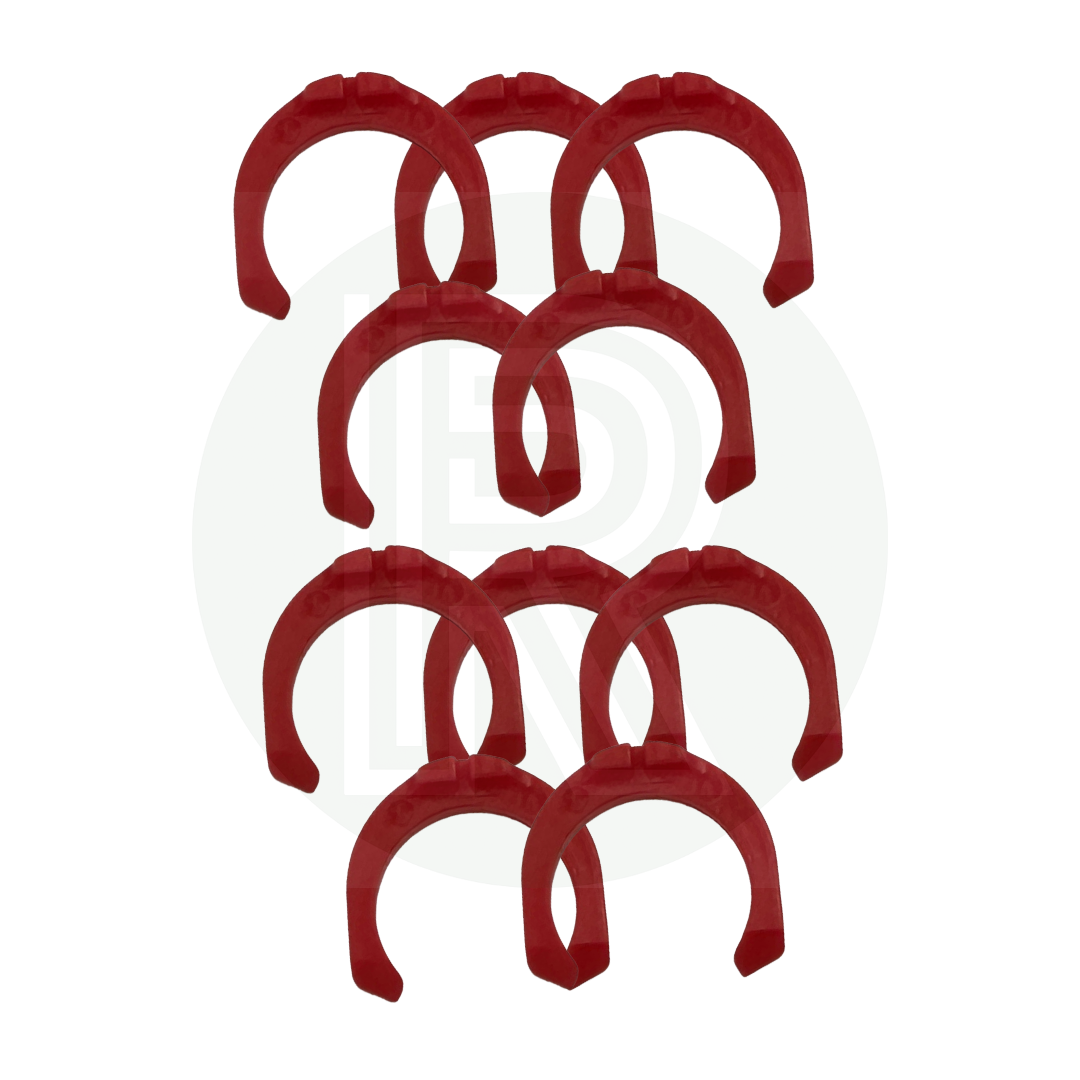 12mm Red Locking Clips (Hot Water)