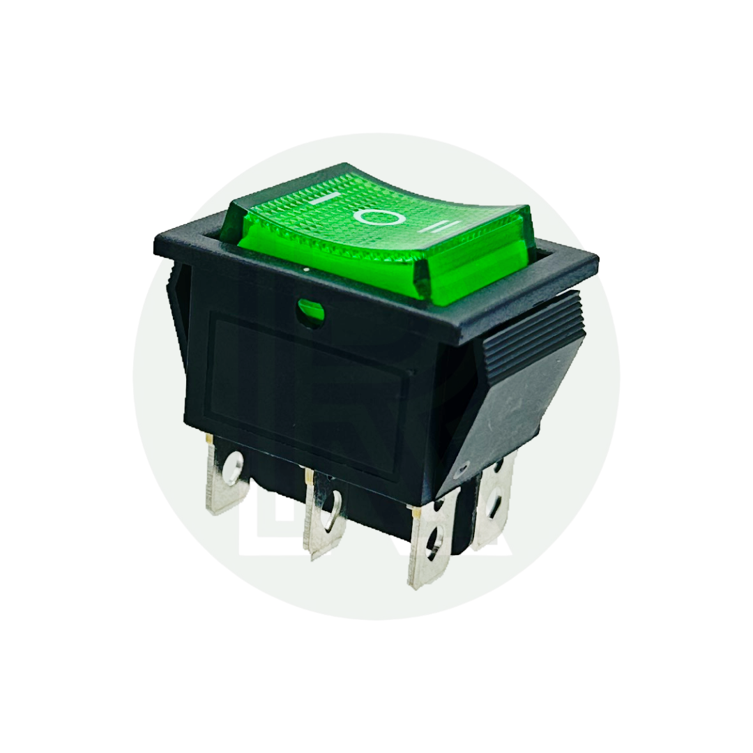 12v Reverse Polarity Switch-Rocker-Green