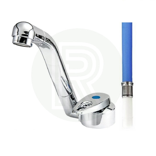 Reich Samba Chrome Folding Tap - Cold Only - Pushfit Hose