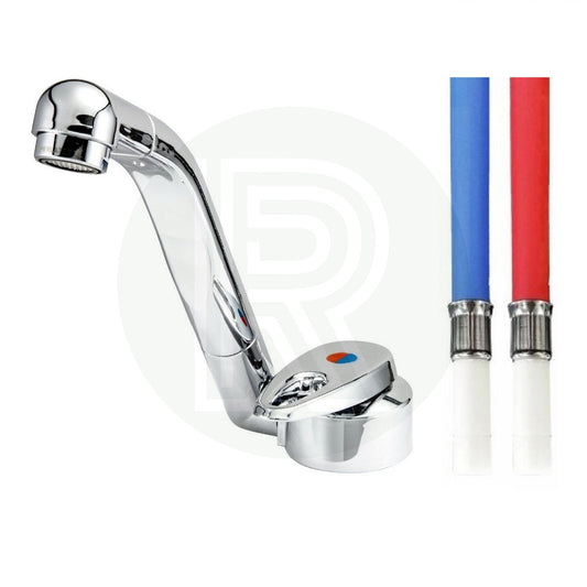 Reich Samba Chrome Folding Tap - Hot & Cold - Pushfit Hoses
