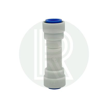 Truma check valve showing pushfit connections and compact design