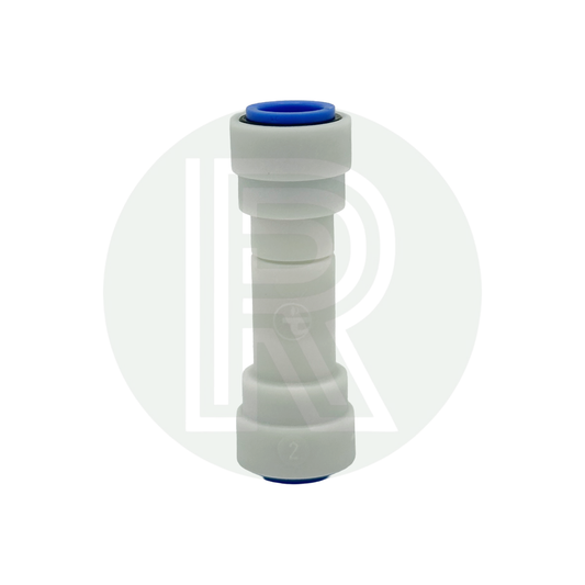 Truma check valve showing pushfit connections and compact design