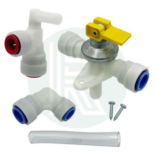 Truma Combi boiler assembly kit with drain valve and fittings