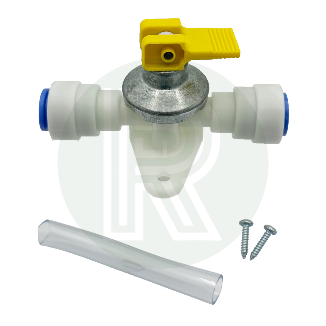 Truma drain valve with hose connection and fittings