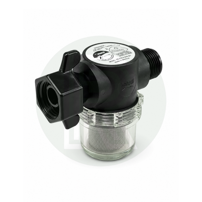 Shurflo/Fiamma/Seaflo pump filter/strainer 1/2"BSP Male Inlet - 1/2"BSP Swivel Outlet