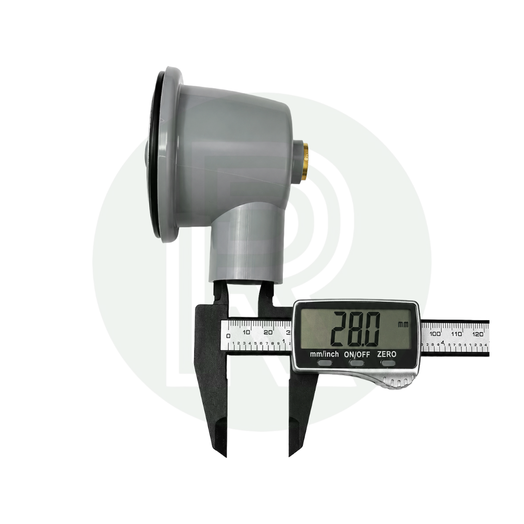 1¾" (45mm) - 28mm ID Push Fit Grey Angled Sink Waste Fitting