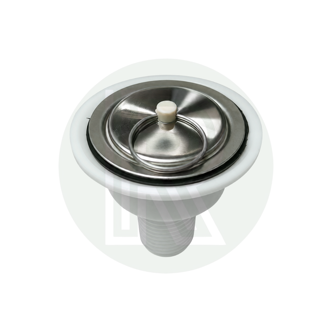 Dometic SMEV Sink Waste/Strainer & Plug-White-Straight-20mm Pipe