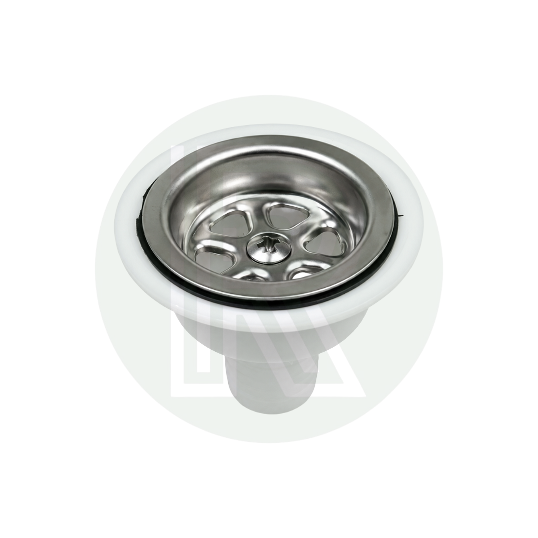 Dometic SMEV Sink Waste/Strainer & Plug-White-Straight-20mm Pipe