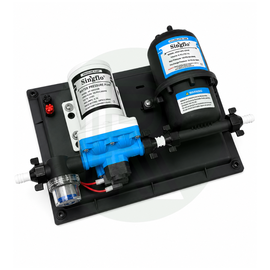12V Water Pump & Accumulator Set 10L 30PSI