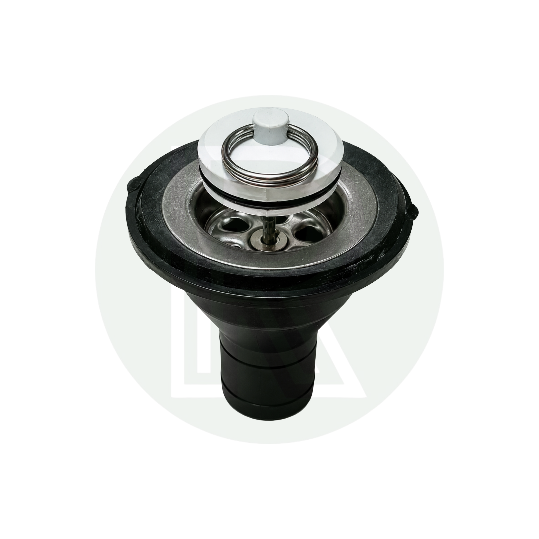 Reich Sink Waste/Strainer & Plug Black Straight - 33mm Hole with 25mm Outlet