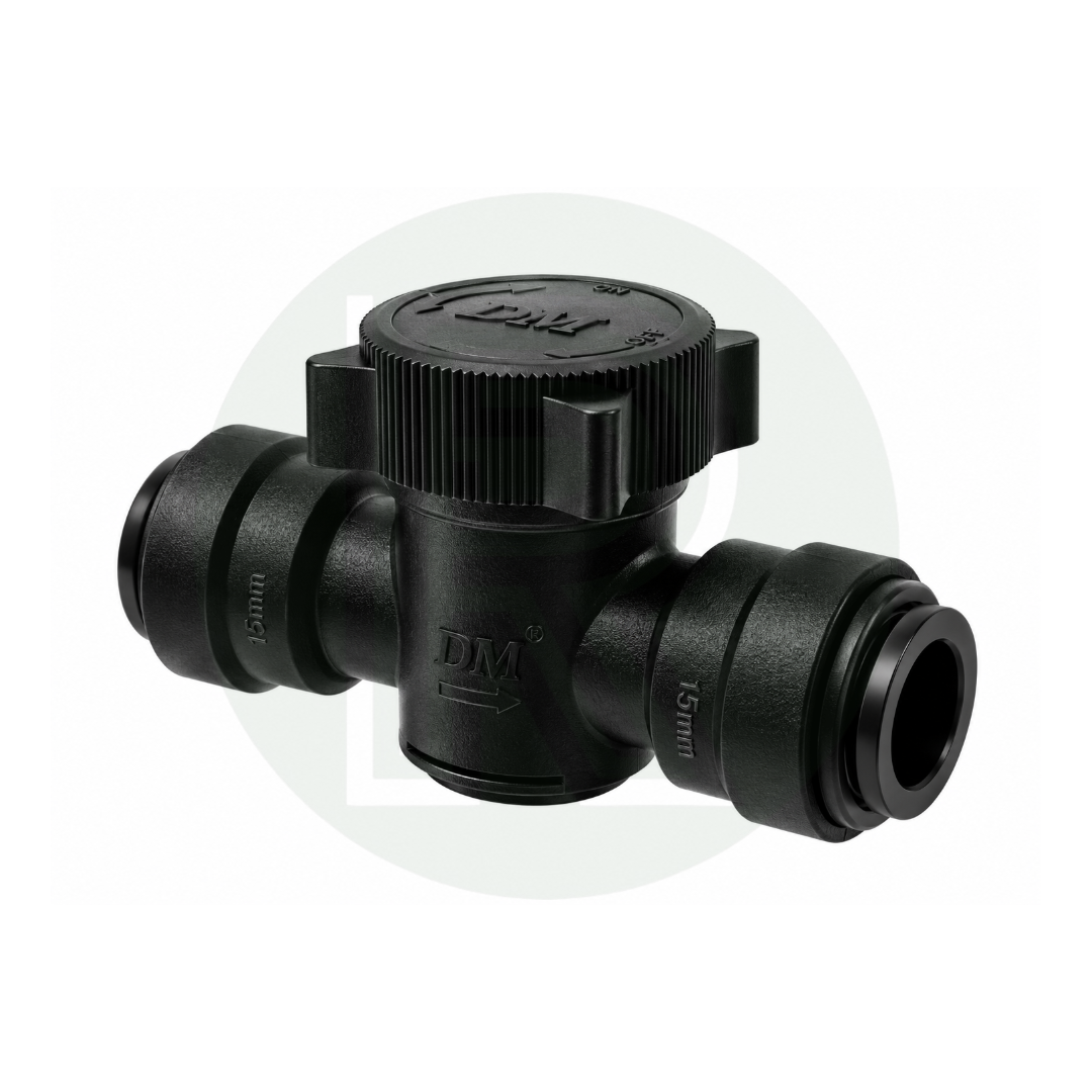 DMfit 15mm Push-fit Shut Off Isolation Valve/Tap
