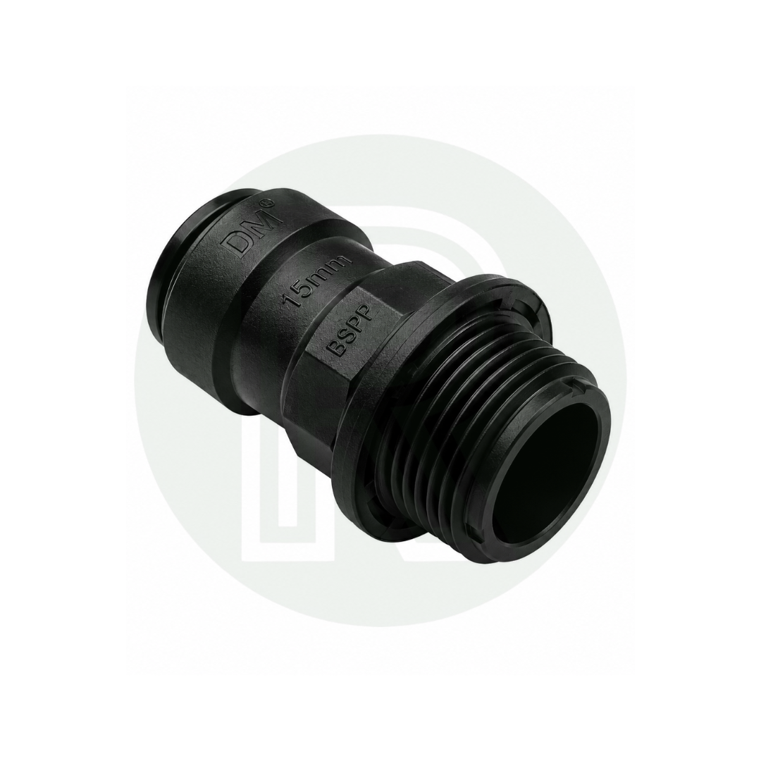 DMfit 15mm Push-fit Female to 3/4" BSPP Male Thread