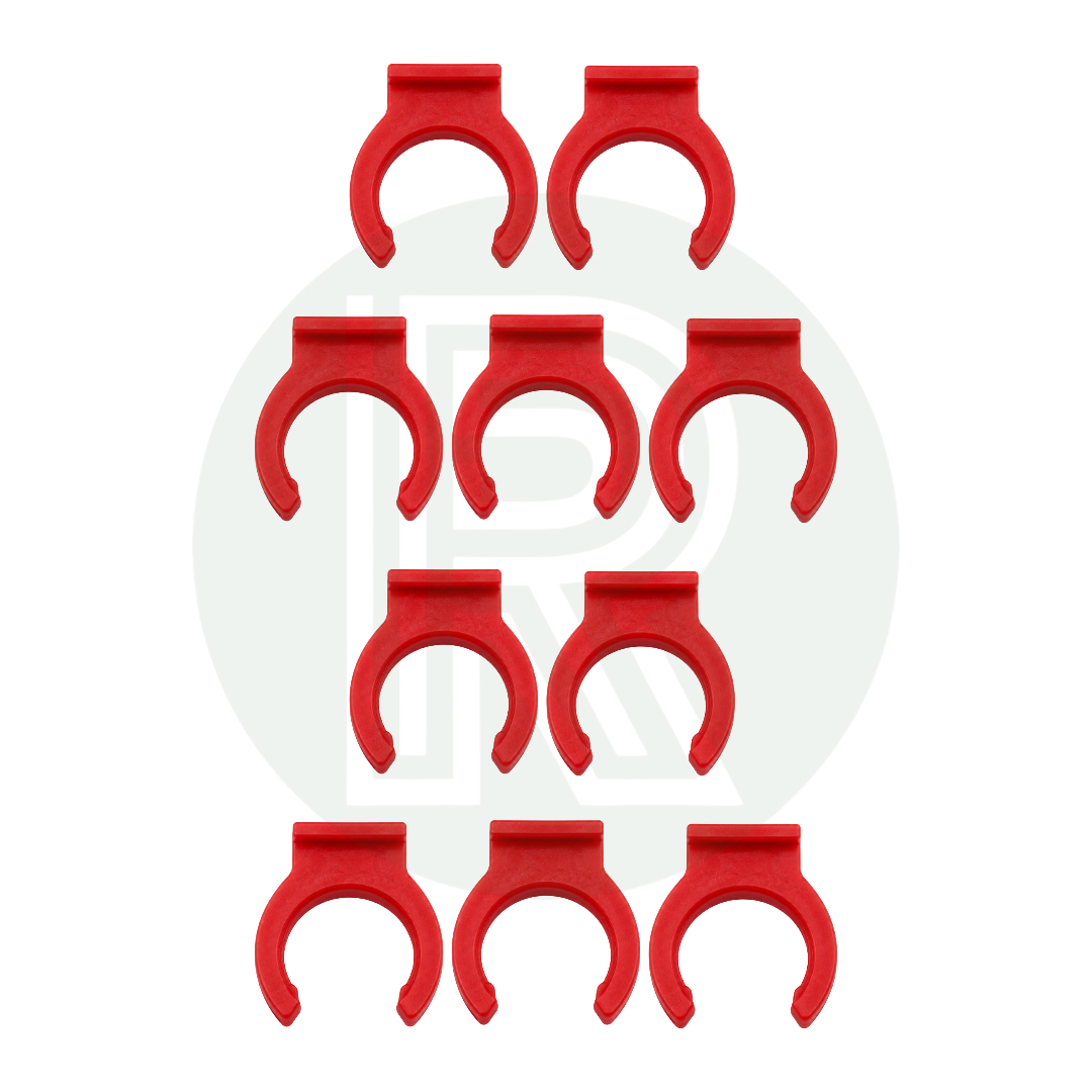 15mm Locking Clips - Red (Hot Water)