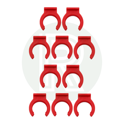 15mm Locking Clips - Red (Hot Water)