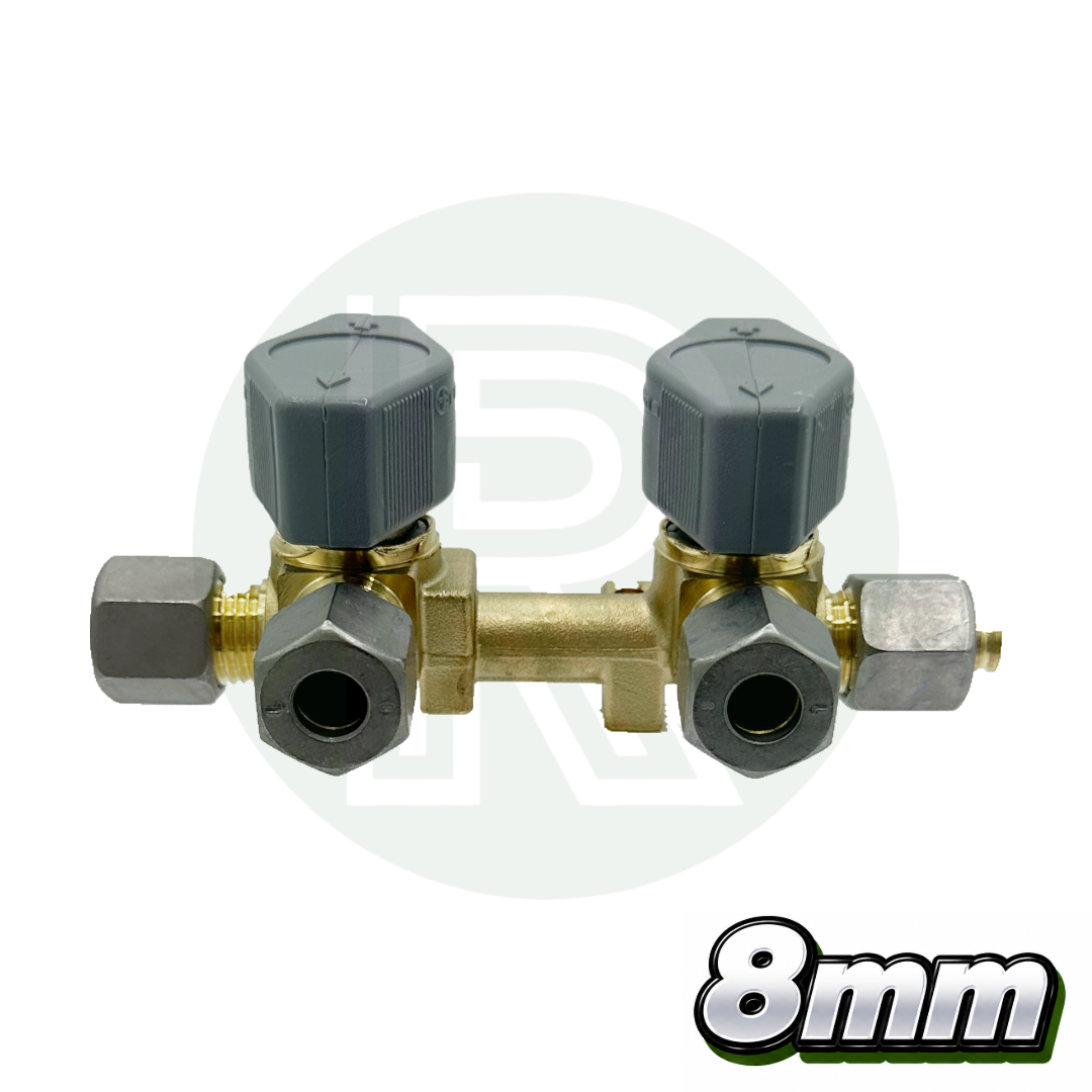 2 way 8mm Truma VK Gas Manifold