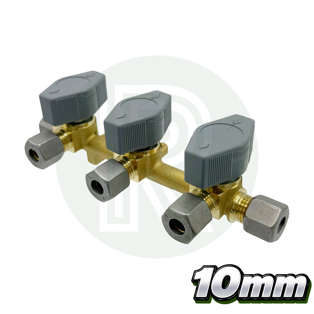 3 way 10mm Truma VK Gas Manifold