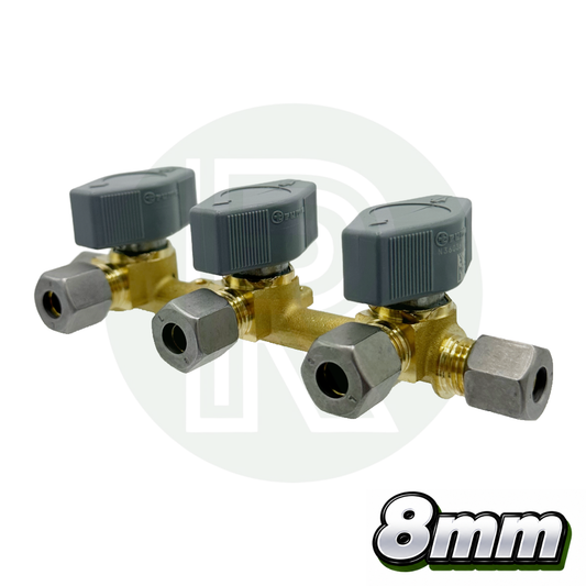3 way 8mm Truma VK Gas Manifold