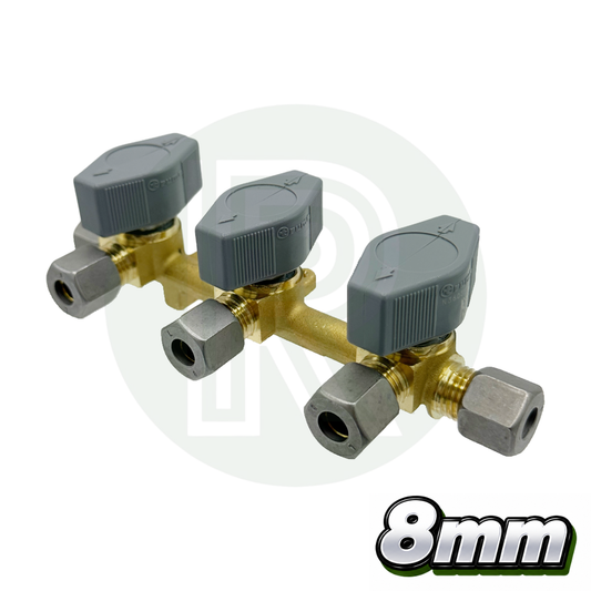 3 way 8mm Truma VK Gas Manifold
