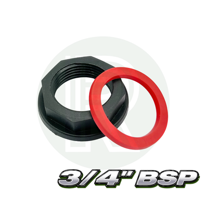 3/4" BSP Plastic Nut & Rubber Washer