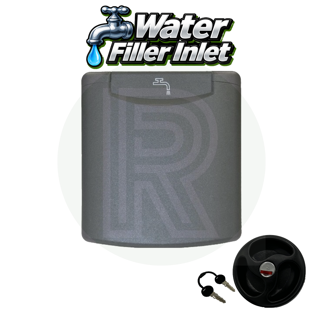 Fawo Grey Water Filler with Magnetic Flap - Complete with Locking Cap & Keys