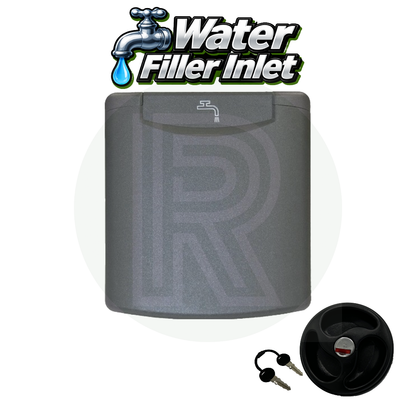 Fawo Grey Water Filler with Magnetic Flap - Complete with Locking Cap & Keys